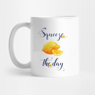 Squeeze the Day Lemon Happiness Art Kitchen Restaurant Decor Mug